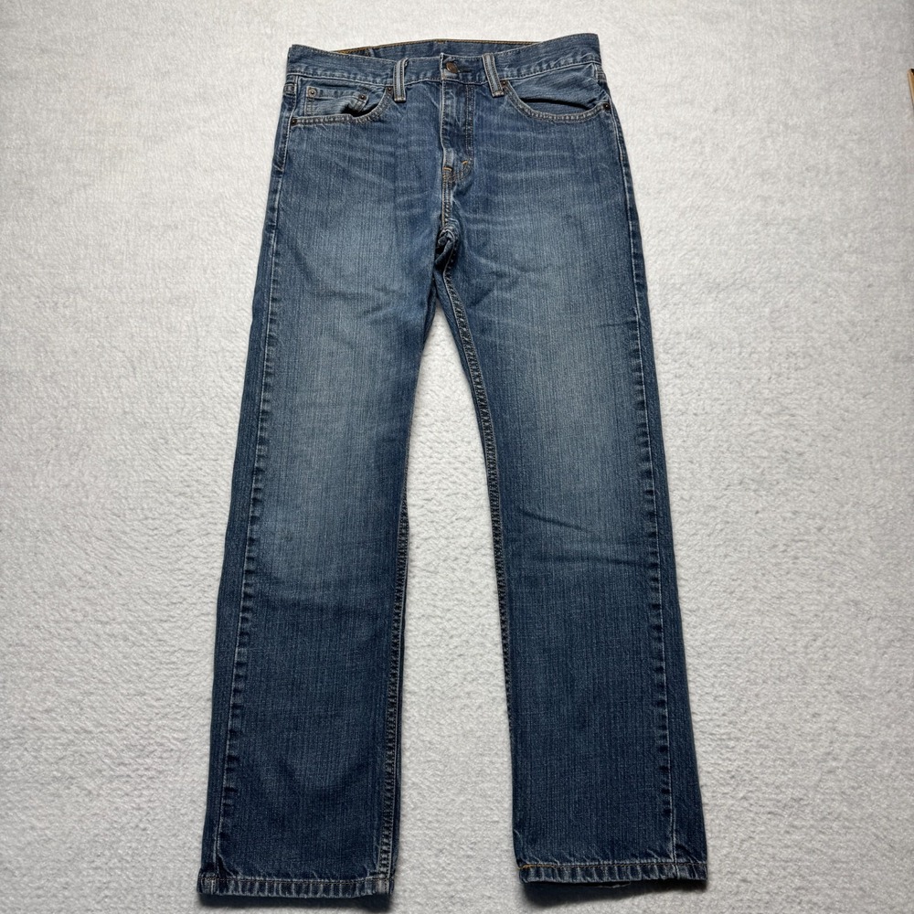 Levi's 505 Blue Straight Leg Blue Denim Pants Jeans Men's Size 30x30